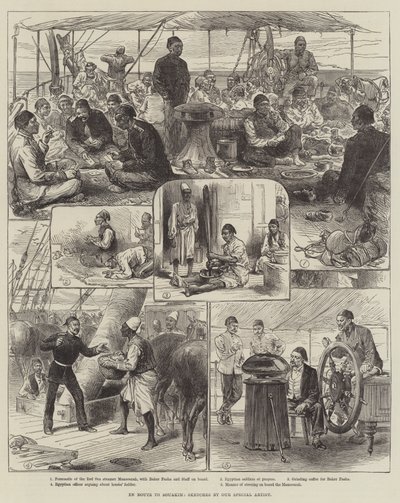 Auf dem Weg nach Souakim (Stich) von English School