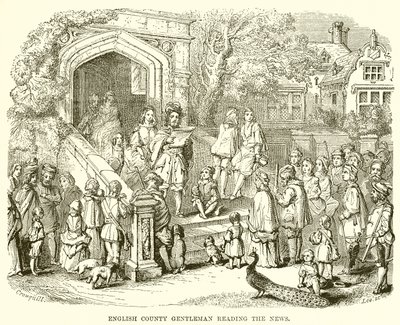 Engelsk landsherre læser nyhederne af English School