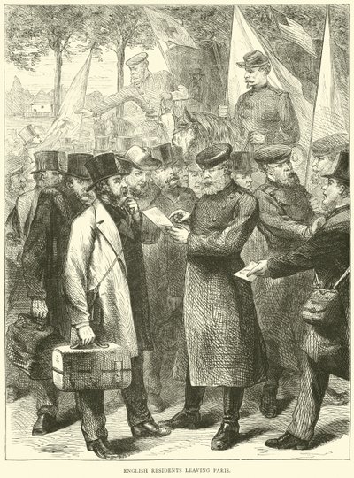 Engelske indbyggere forlader Paris, oktober 1870 af English School