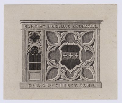 Gravør, Barclay, handelskort af English School