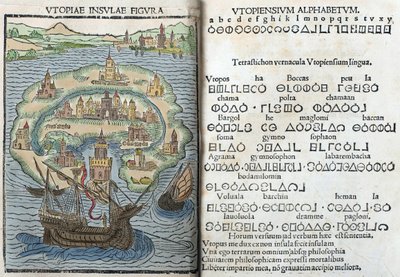 Gravering fra "Utopia" af Thomas More af English School