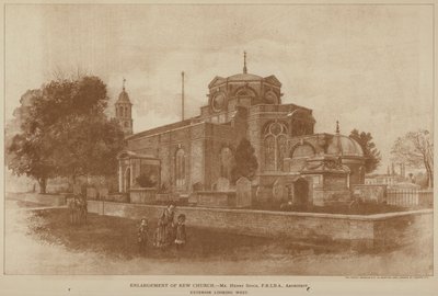 Forstørrelse af Kew Church (gravering) af English School