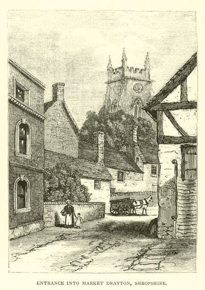 Indgang til Market Drayton, Shropshire af English School
