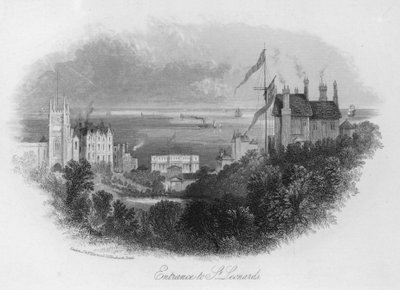 Indgang til St Leonards (gravering) af English School