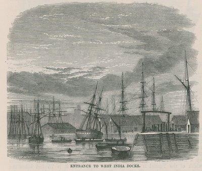 Indgang til West India Docks af English School