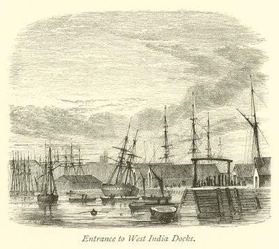 Entrance to West India Docks  af English School