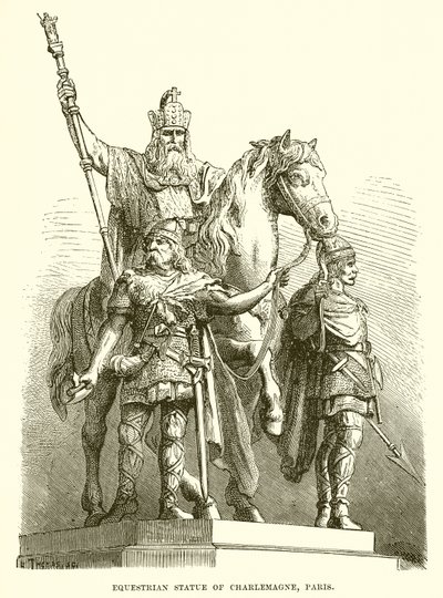 Rytterstatue af Karl den Store, Paris af English School