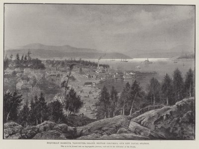 Esquimalt Harbour, Vancouver Island, British Columbia, Vores nye flådestation (gravering) af English School