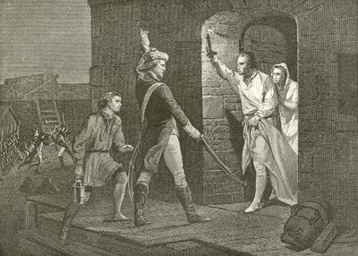 Ethan Allen hos Ticonderoga af English School