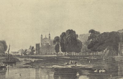 Eton College, med Wharf (gravure) af English School