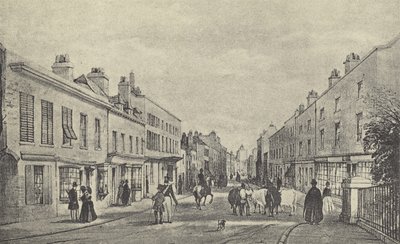 Eton High Street, 1844 (gravure) af English School