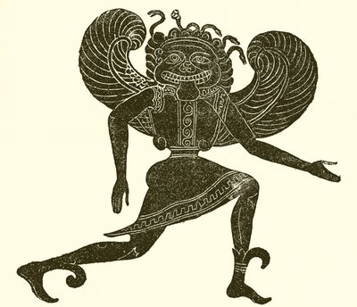 Etruskisk Gorgon. (Campana Museum) af English School