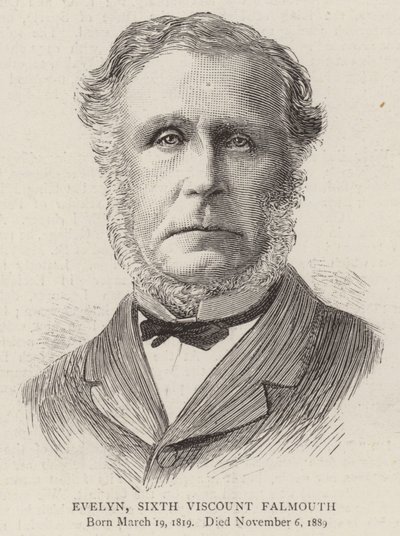 Evelyn, sjette viscount Falmouth (kobberstik) af English School