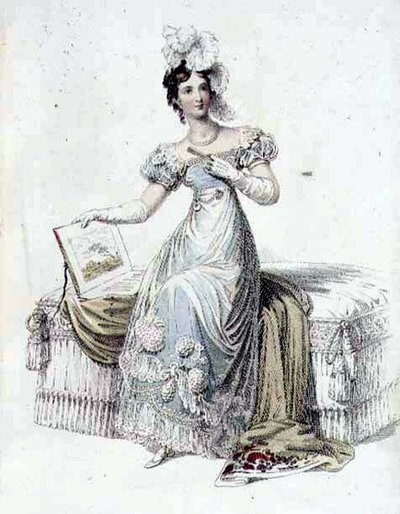 Aftenkjole, modeplade fra Ackermann