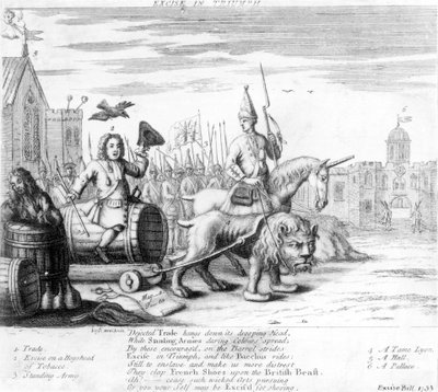 Akcise i Triumf, 1733 af English School