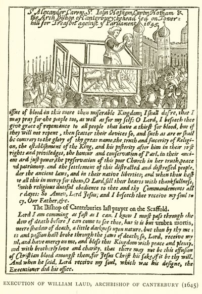 Henrettelse af William Laud, ærkebiskop af Canterbury (1645) af English School