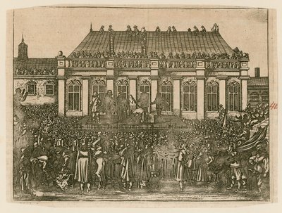 Henrettelse af kong Charles I i Whitehall af English School
