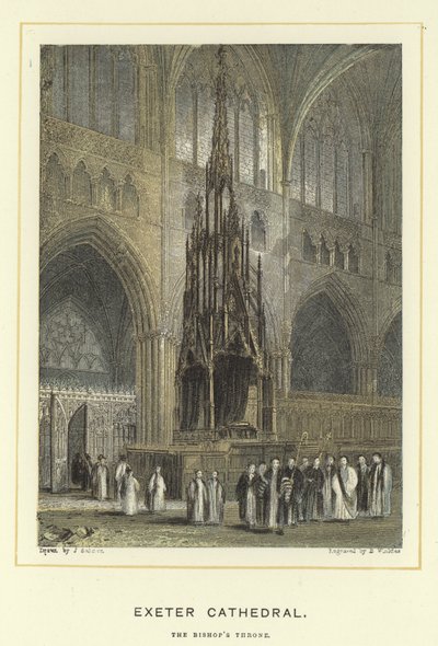 Exeter Cathedral, biskoppens trone af English School