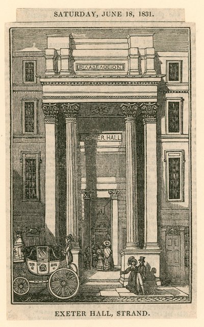 Exeter Hall, Strand, London af English School