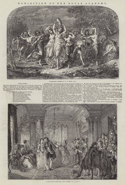 Udstilling af Royal Academy (gravering) af English School