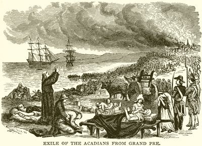Exile of the Acadians fra Grand Pre af English School