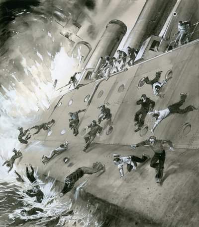 Eksplosion af HMS Natal i 1915 af English School