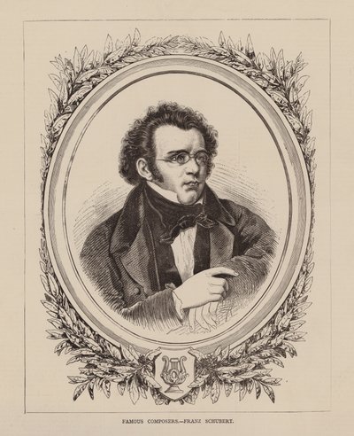 Berømte komponister, Franz Schubert (kobberstik) af English School