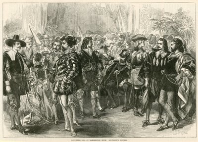 Udklædningsbal i Marlborough House - Gentlemens kostumer af English School