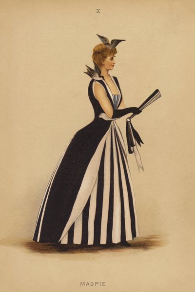 Udklædningstøj: Skade (farvelitografi) af English School