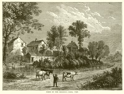 Gård i Regents Park, 1750 af English School