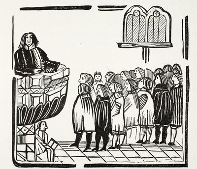 Længere og mere forfærdelige advarsler fra Gud, illustration fra Chap-books of the Eighteenth Century af John Ashton, pub. 1882 af English School