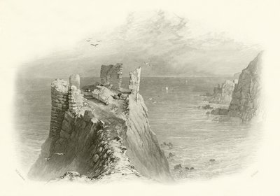 Fast Castle, Berwickshire af English School