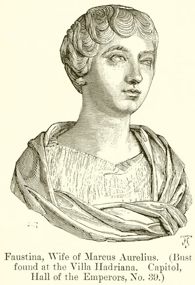 Faustina, kone til Marcus Aurelius. (Byste fundet i Villa Hadriana. Capitol, Kejsernes Hall, nr. 39) af English School