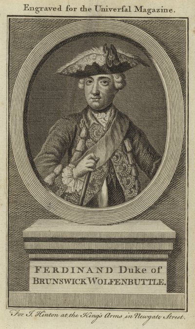 Ferdinand, hertug af Brunswick Wolfenbuttle af English School