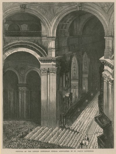 Festival for London Gregorian Choral Association i St Pauls Cathedral af English School