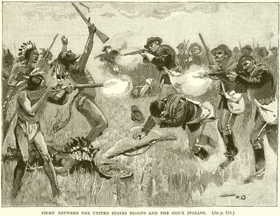 Kamp mellem de amerikanske tropper og Sioux-indianerne af English School