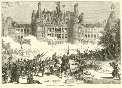 Kampe ved slottet Chambord, december 1870 af English School
