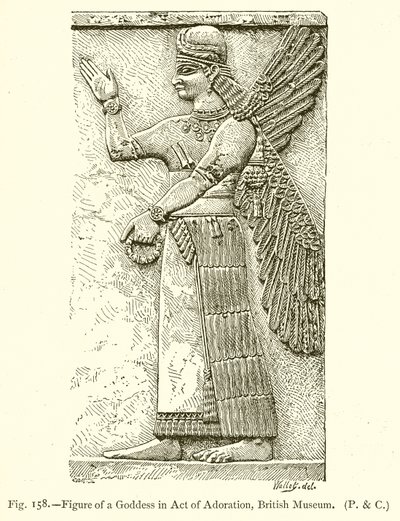 Figur af en gudinde i handling af tilbedelse, British Museum af English School