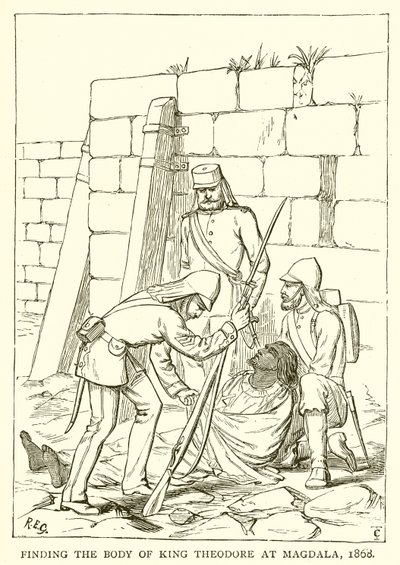 Finder liget af kong Theodore i Magdala, 1868 af English School