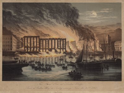 Brand nær London Bridge af English School