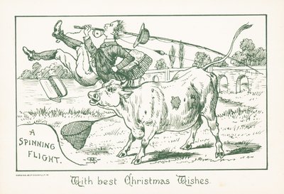 Fisker kastet af Tyr, julekort af English School