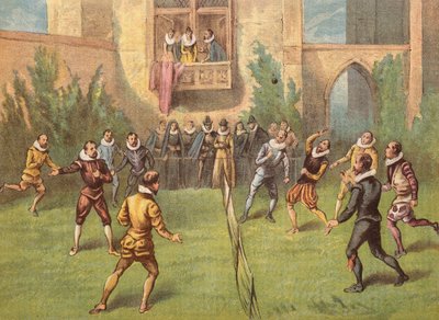Fives blev først spillet i England før dronning Elizabeth I af English School
