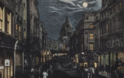 Fleet Street og St Pauls, London af English School