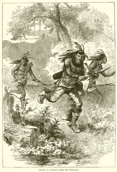 Indianernes flugt efter massakren af English School