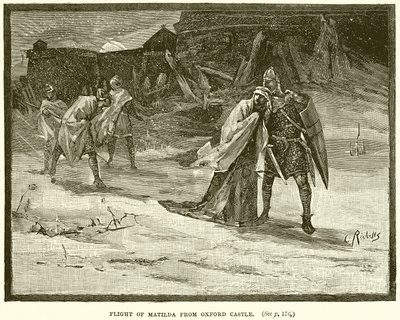 Flucht von Matilda aus Oxford Castle von English School
