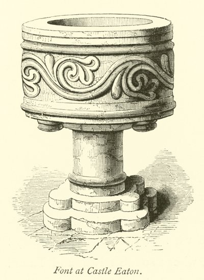 Font på Castle Eaton af English School