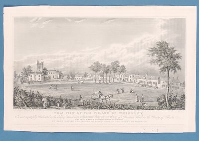 Fodboldkamp på Village Green i Wrenbury, England af English School