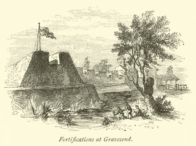 Fortifications at Gravesend  af English School