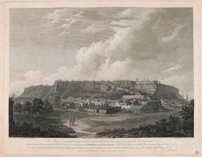 Fortress of Gwalior (streggravering, farvet) af English School