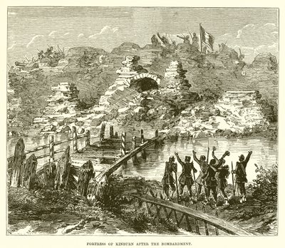 Festung Kinburn nach der Bombardierung von English School